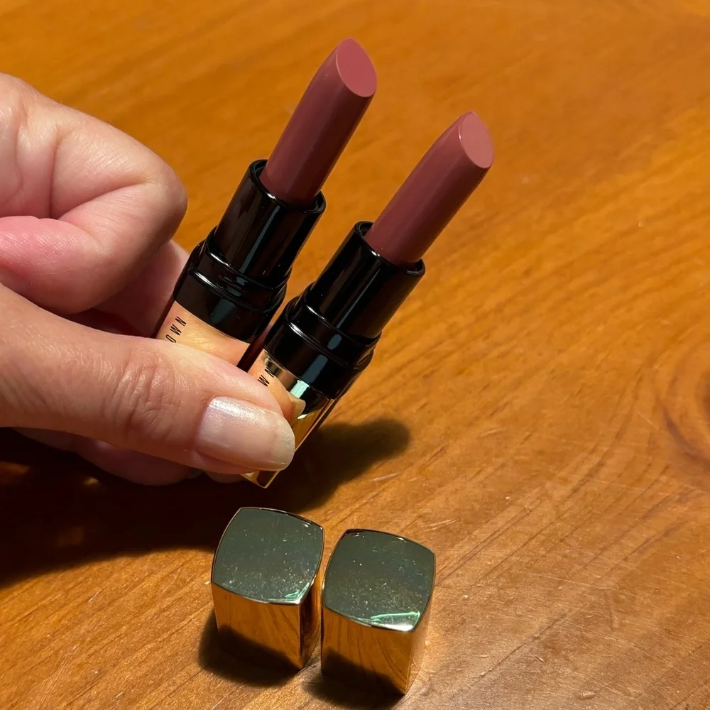 2 Bobbi Brown Luxe Lip Color Neutral Rose Lipsticks